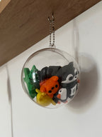 Sfera Sorpresa 3D "Mini Zoo" – Portachiavi Trasparente con Animaletti Collezionabili