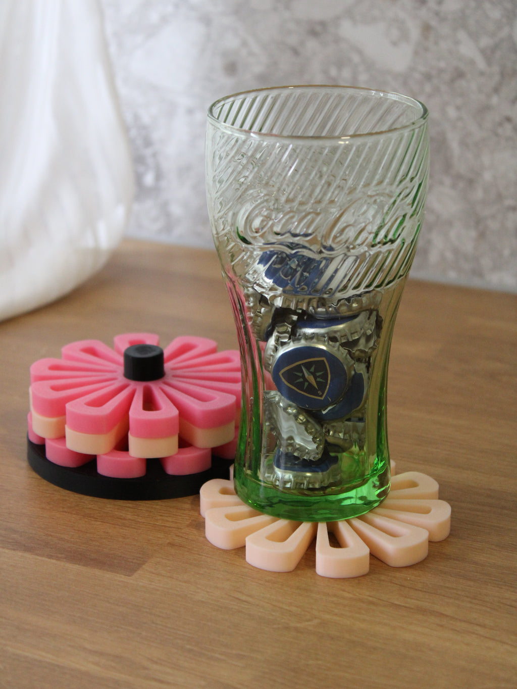Porta Bicchieri a Fiore Salvaspazio - Set Sottobicchieri di Design Colorati