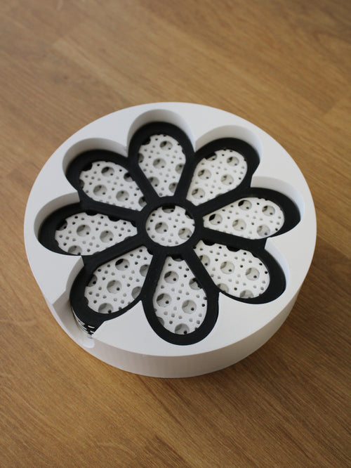 Set Sottobicchieri di Design a Fiore con Supporto Coordinato - Organizer Moderno
