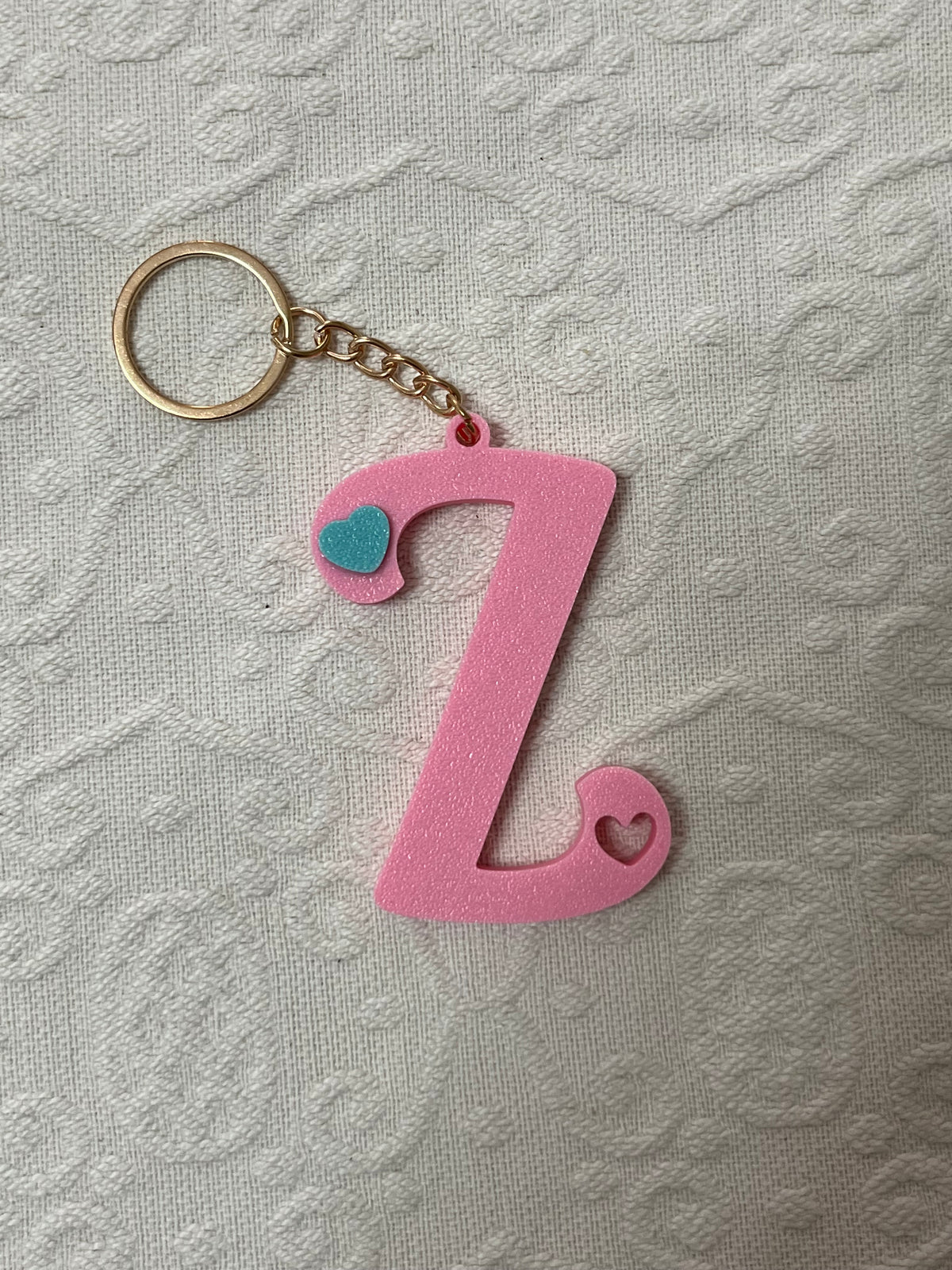 Portachiavi Personalizzato con Iniziale e Dettaglio a Cuore