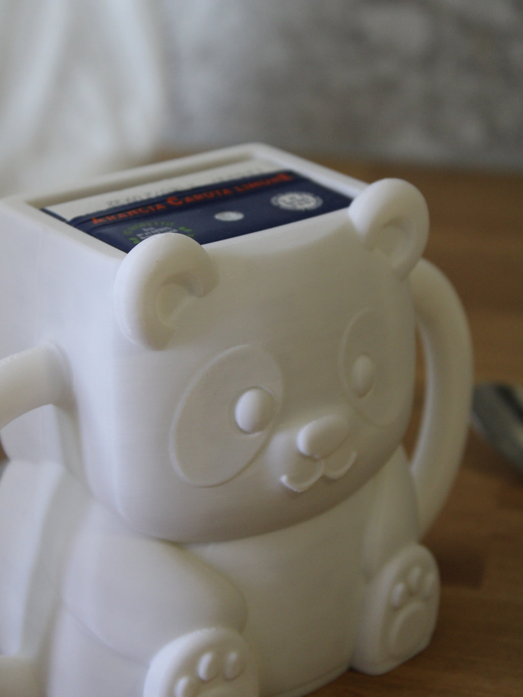 Porta Succhi Antispreco a Forma di Panda - Supporto Rigido per Brik per Bambini