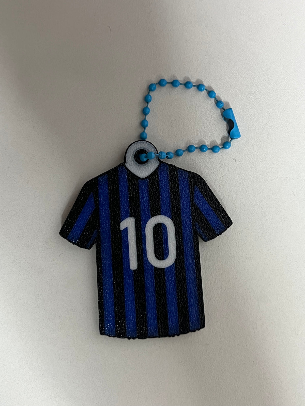 Portachiavi Maglia Inter Numero 10 - Stampa 3D Artigianale - Gadget Nerazzurro
