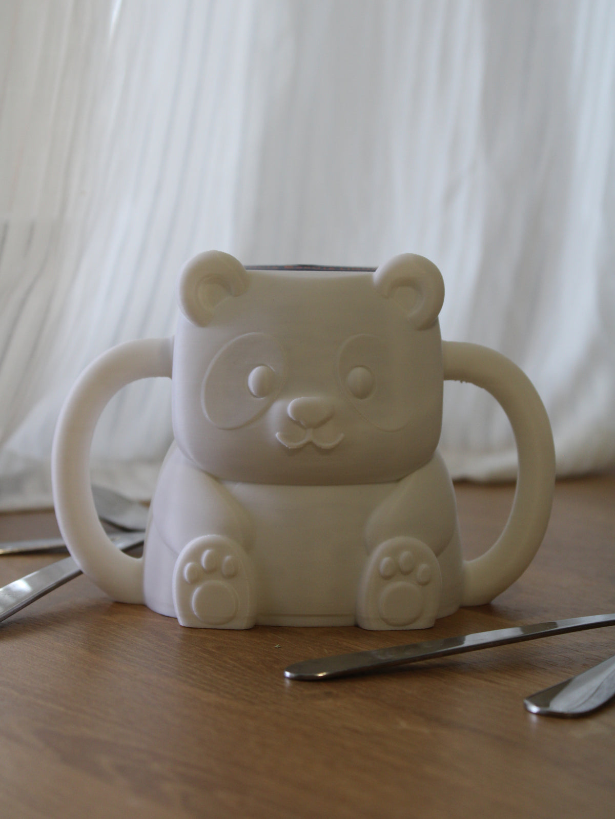 Porte-Gobelet Anti-Gaspillage en Forme de Panda - Support Rigide pour Briques pour Enfants