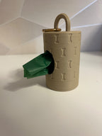 Porta Sacchetti Igienici Cane in Stampa 3D – Dispenser di Design con Texture a Ossicini e Moschettone