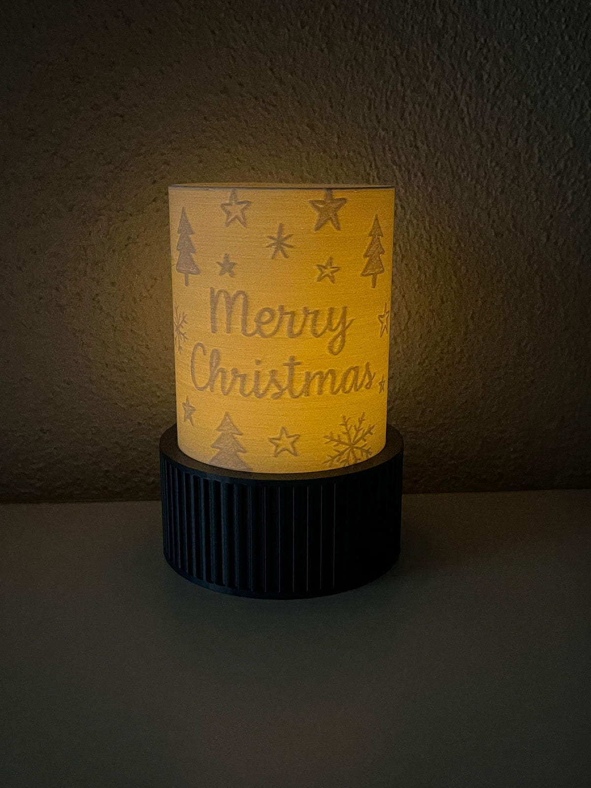 Lanterna Natalizia Decorativa in Stampa 3D – Idea Regalo "Merry Christmas" con Dettagli in Rilievo