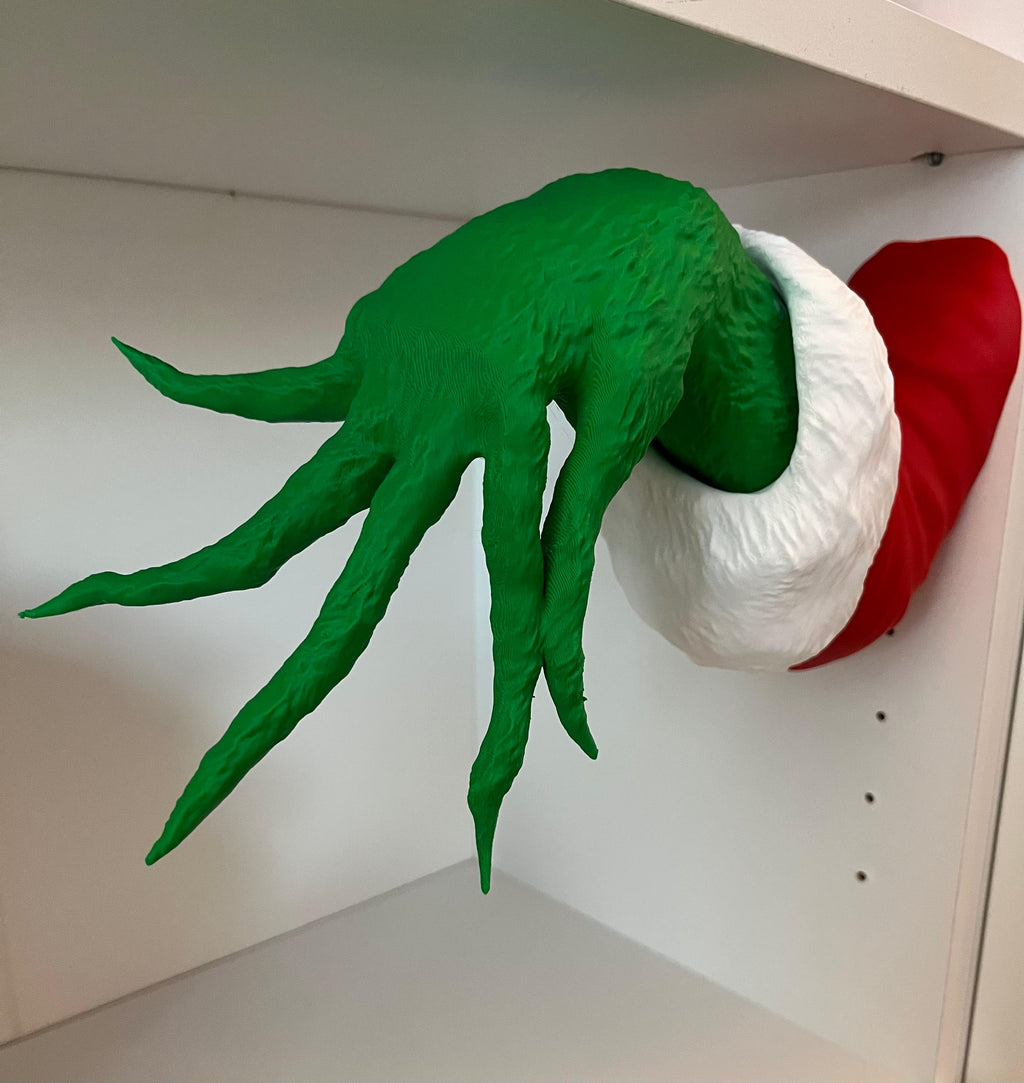 Mano del Grinch Porta-Pallina di Natale in Stampa 3D – Decorazione Natalizia Originale con Pallina Inclusa