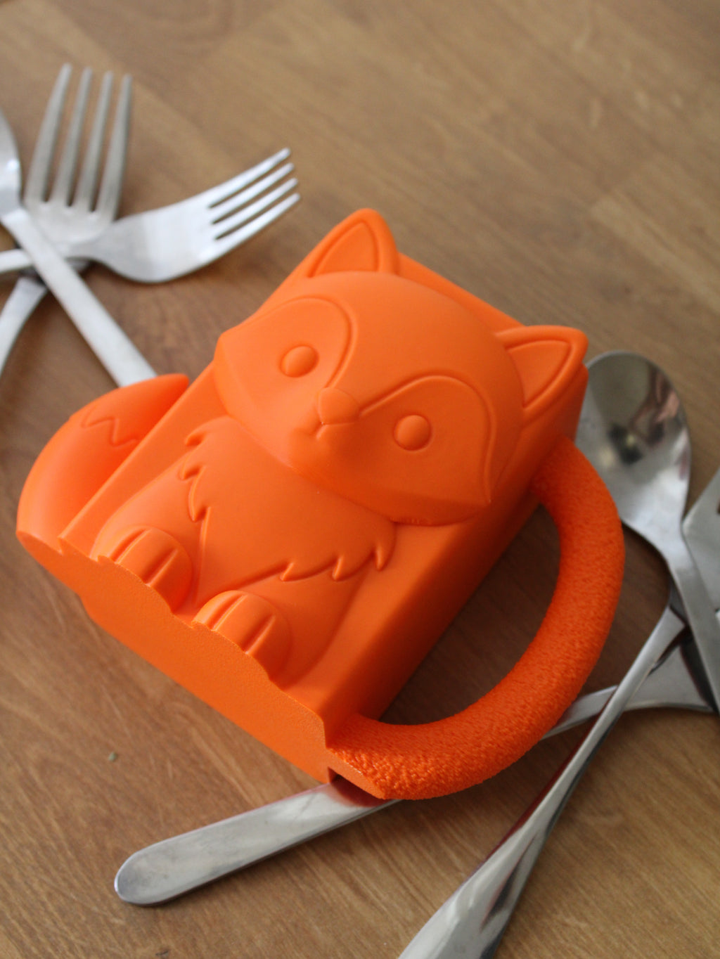 Porte-Gobelet Antigaspi en Forme de Renard - Support Rigide pour Briques pour Enfants