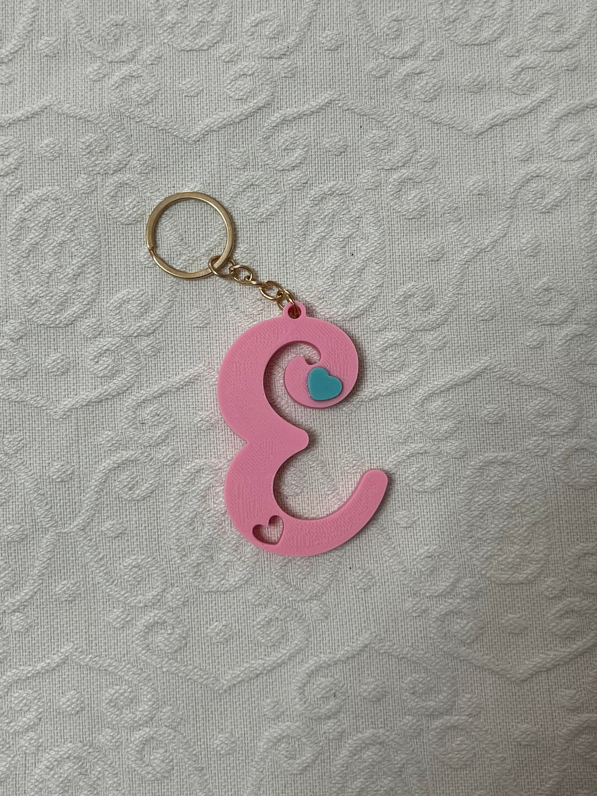 Portachiavi Personalizzato con Iniziale e Dettaglio a Cuore