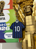 Portachiavi Maglia Inter Numero 10 - Stampa 3D Artigianale - Gadget Nerazzurro