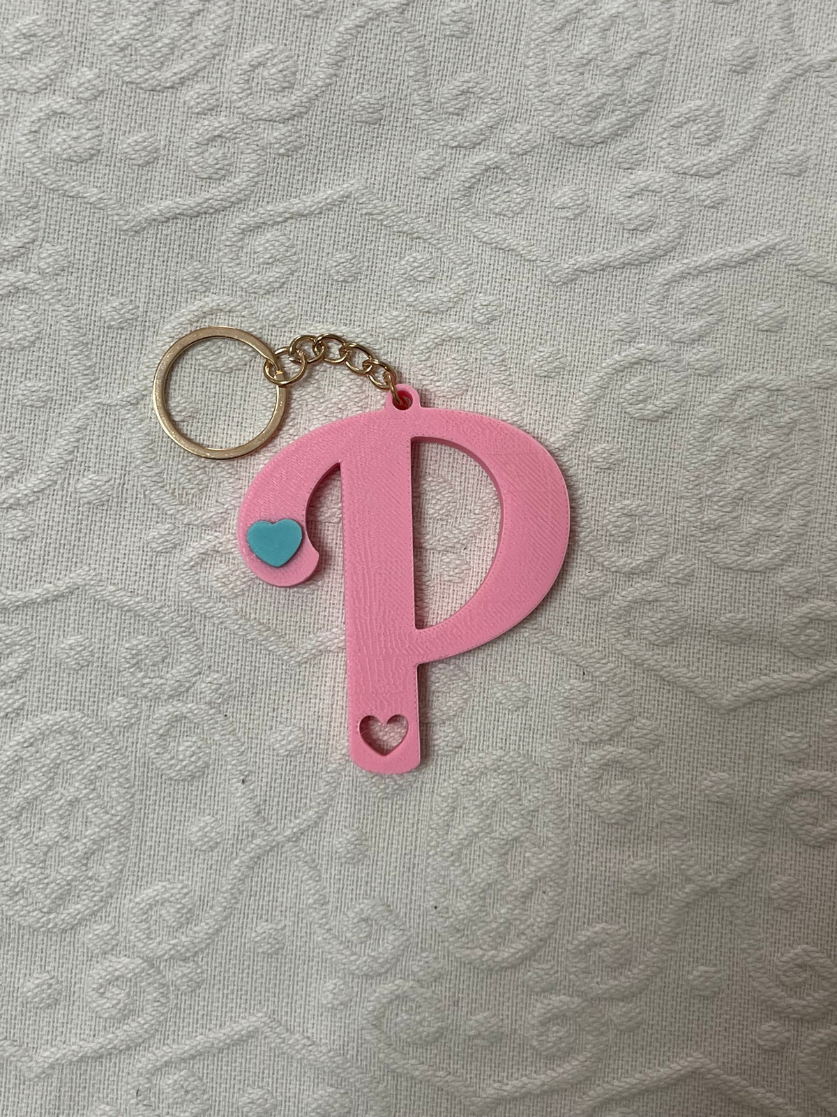 Portachiavi Personalizzato con Iniziale e Dettaglio a Cuore