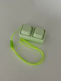 Mini Clicker Antistress 3D con Laccetto – Portachiavi Fidget a Due Tasti