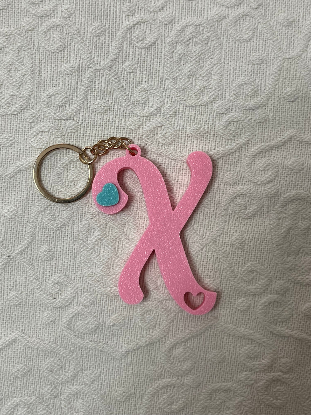 Portachiavi Personalizzato con Iniziale e Dettaglio a Cuore