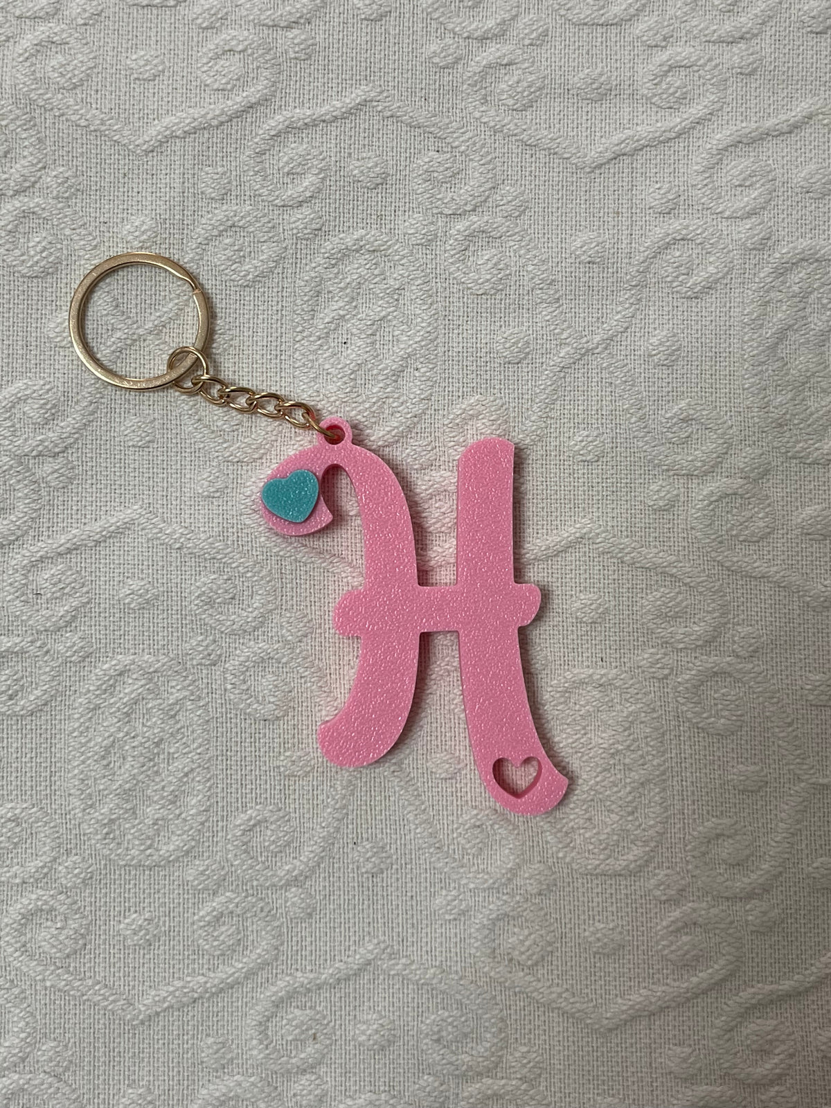 Portachiavi Personalizzato con Iniziale e Dettaglio a Cuore