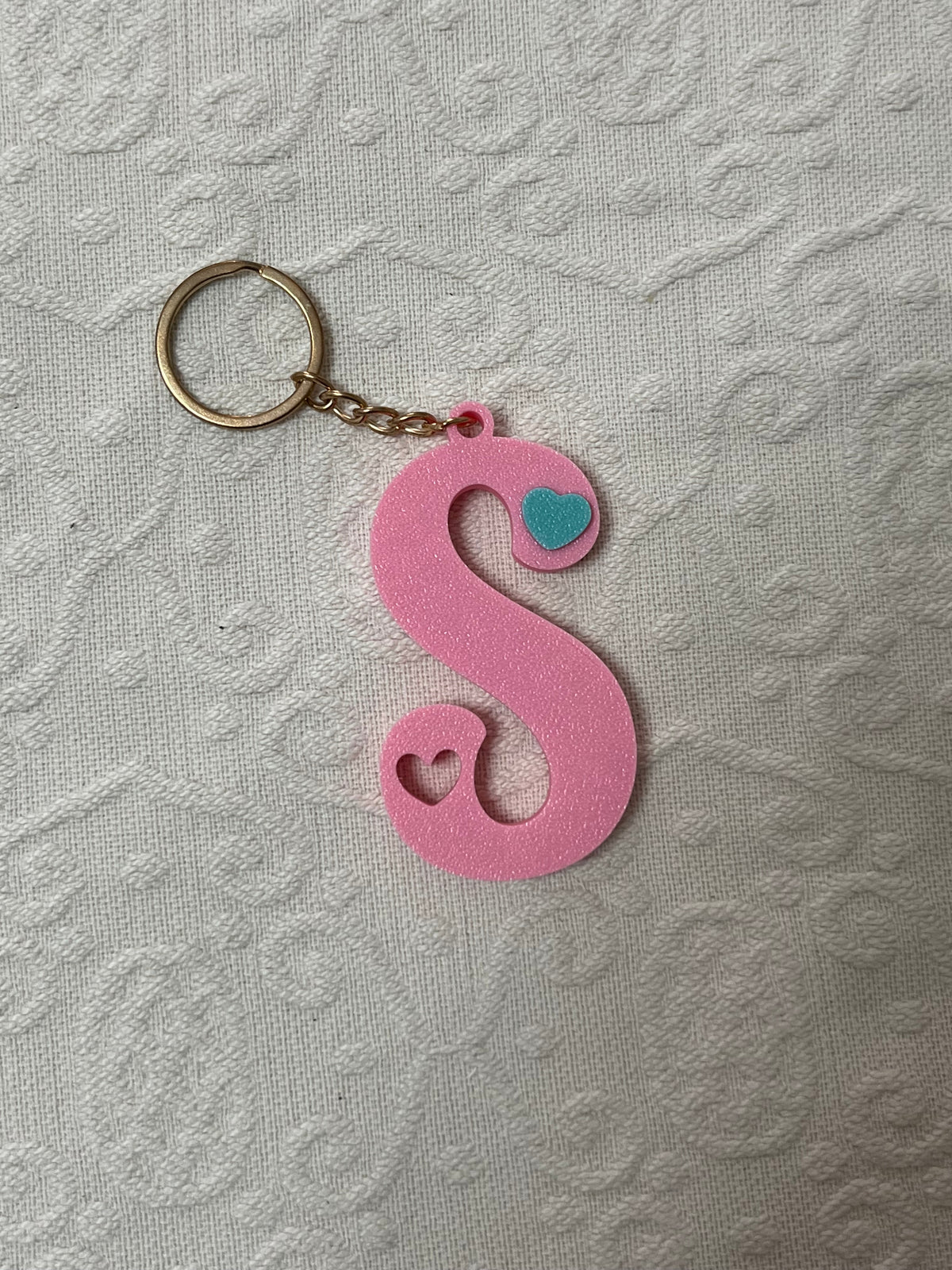 Portachiavi Personalizzato con Iniziale e Dettaglio a Cuore