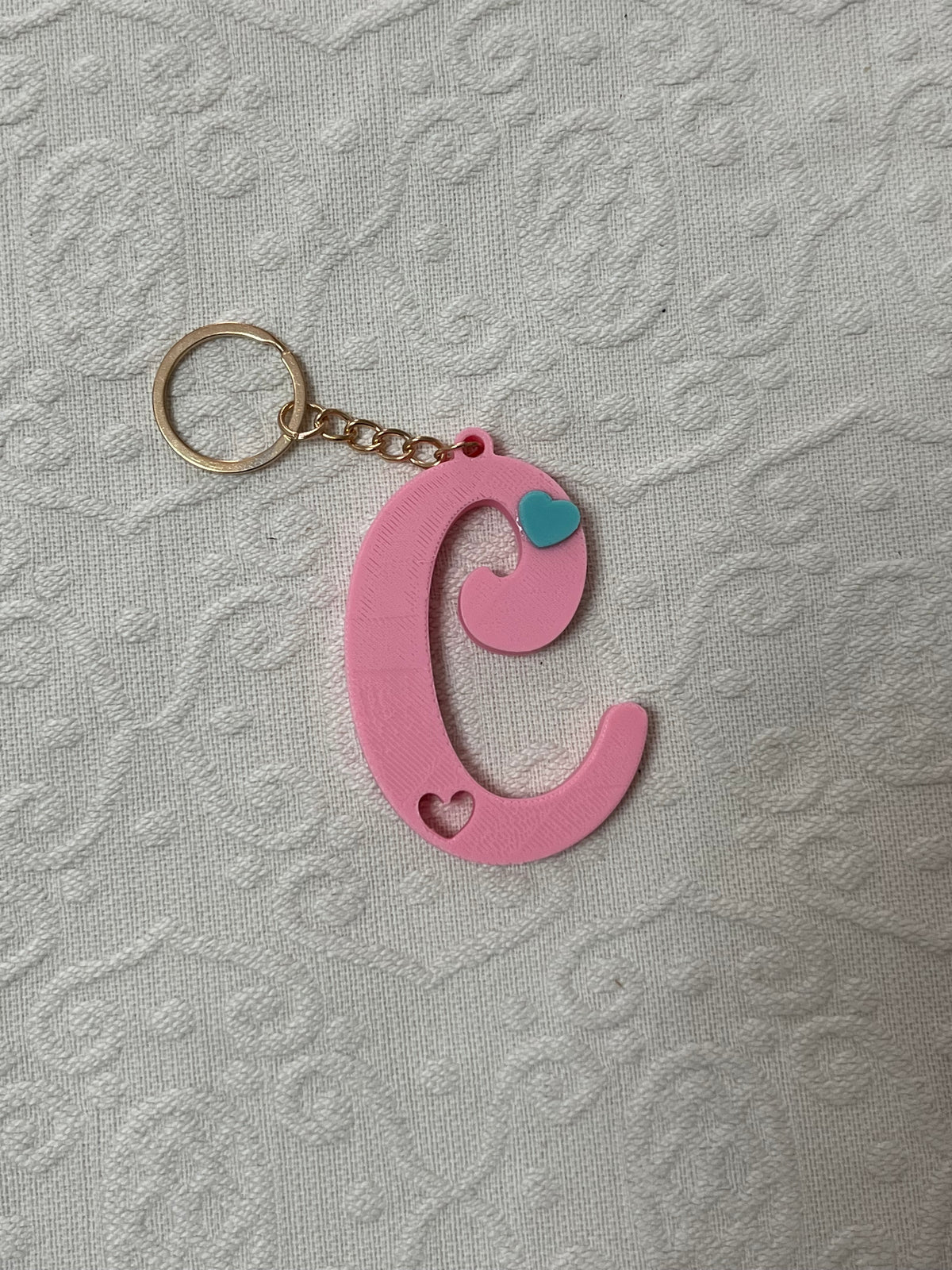 Portachiavi Personalizzato con Iniziale e Dettaglio a Cuore