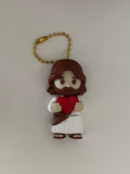 Mini Portachiavi "Chibi Gesù con Cuore" – Statuetta Religiosa Kawaii in Stampa 3D