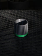 Vaso Portapiante di Design Minimal a Coste – Grigio Antracite e Verde