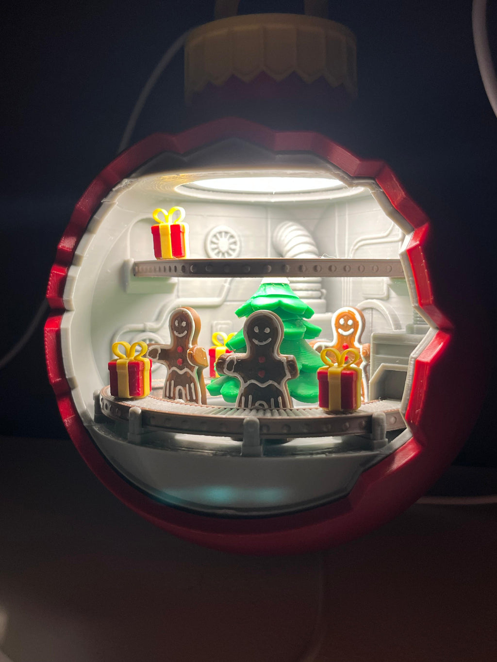 Sfera di Natale 3D Animated Lab – Fabbrica dei Biscotti di Zenzero