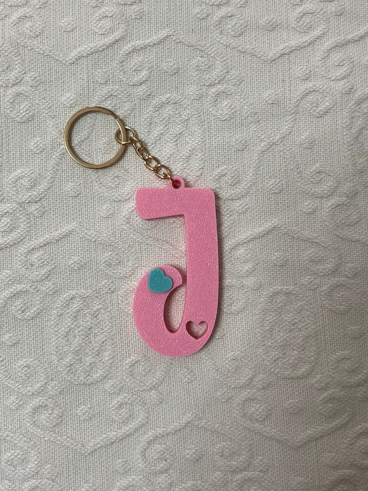 Portachiavi Personalizzato con Iniziale e Dettaglio a Cuore