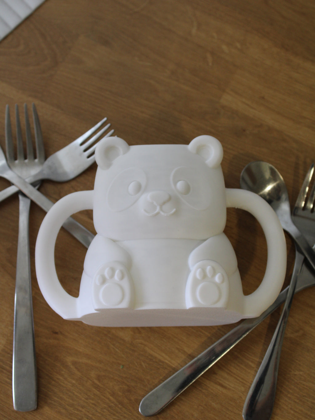 Porta Succhi Antispreco a Forma di Panda - Supporto Rigido per Brik per Bambini