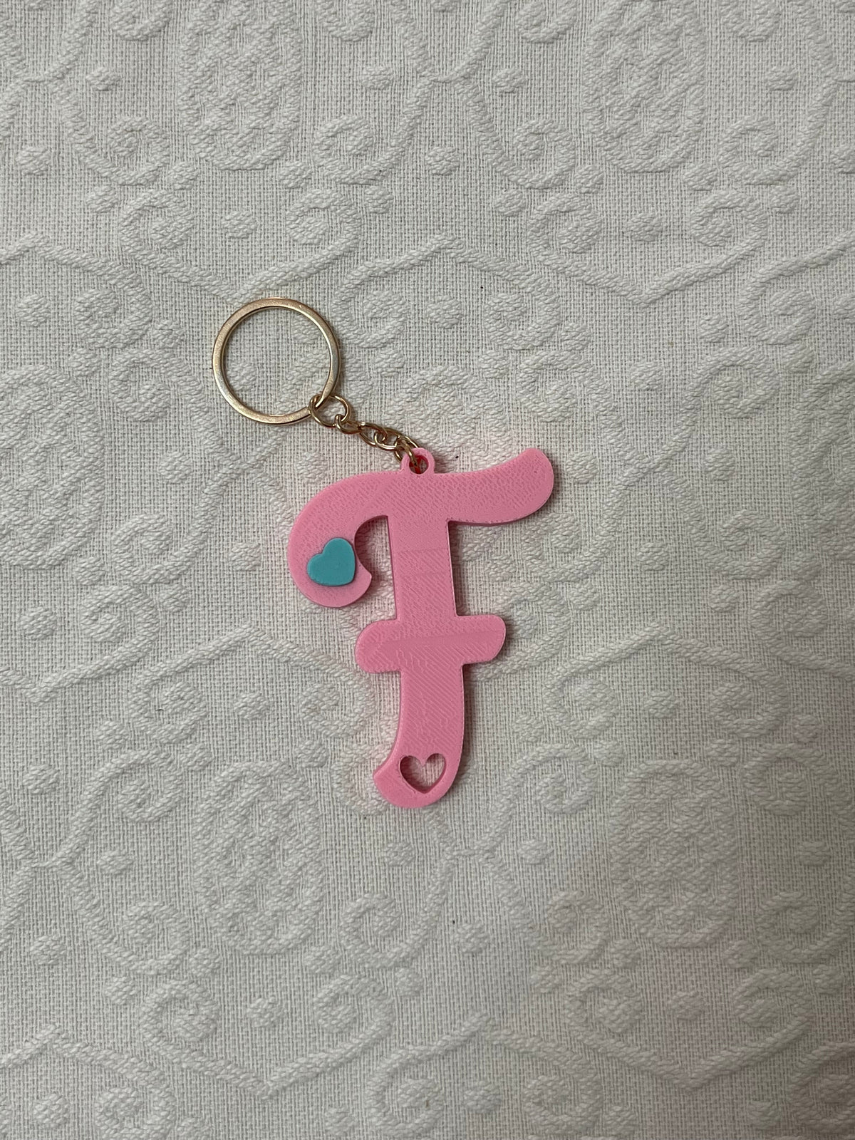 Portachiavi Personalizzato con Iniziale e Dettaglio a Cuore