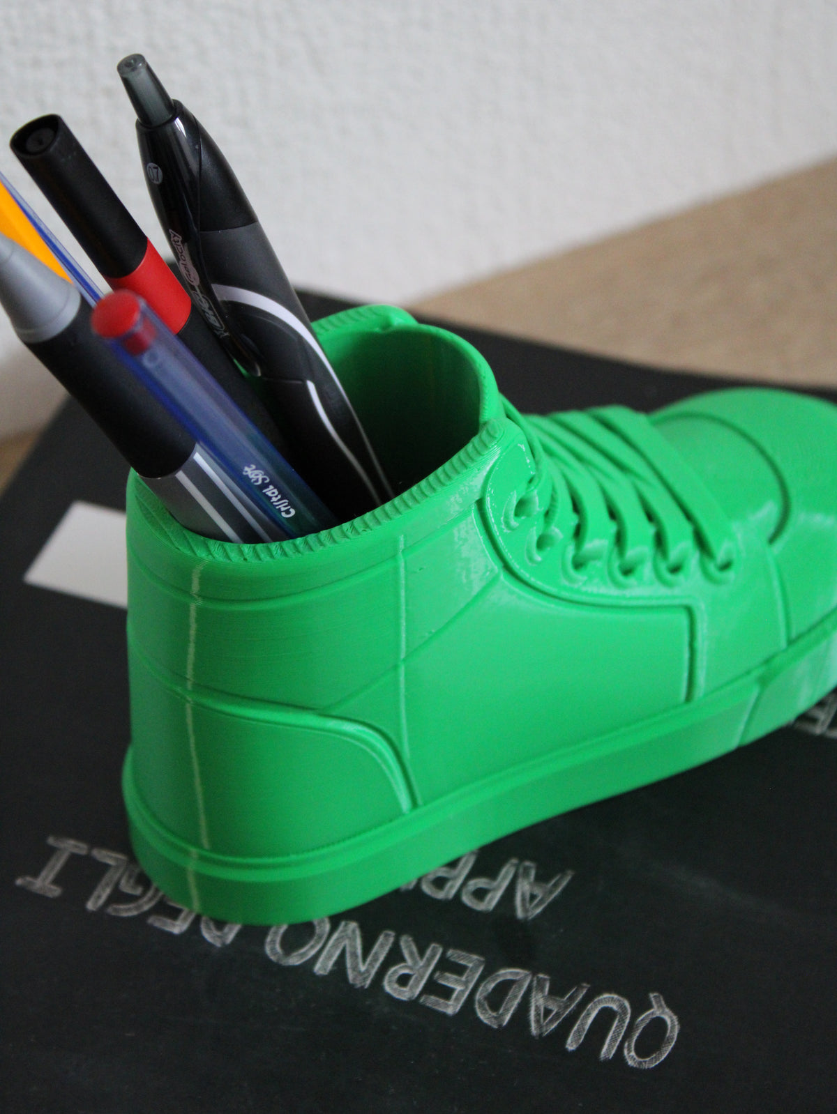 Green Shoe Design Pen Holder - Desk Organizer