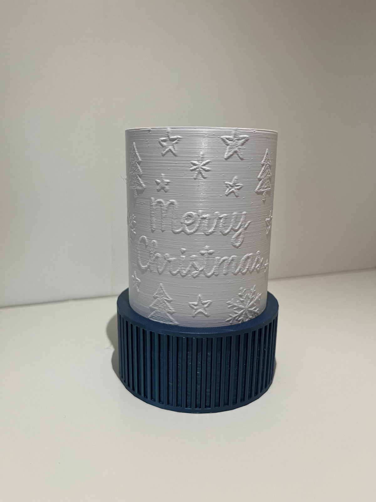 Lanterna Natalizia Decorativa in Stampa 3D – Idea Regalo "Merry Christmas" con Dettagli in Rilievo