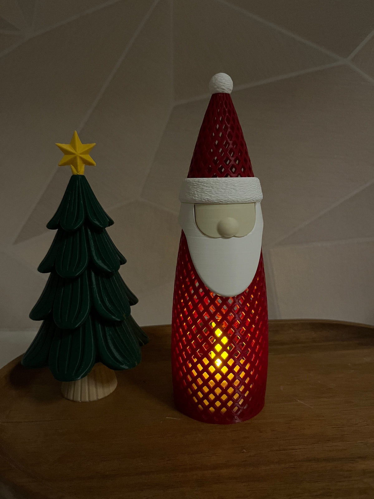 Lampada Babbo Natale Stampa 3D + Mini Albero – Set Decorazione Natalizia Light-up
