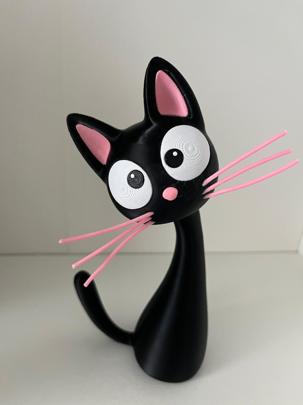 Statuetta Gatto Moderno in Stampa 3D – Statuina Decorativa Stylized Cat